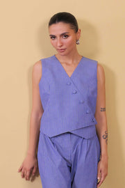 Cross Button Vest