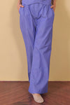 Soft Stripe Straight Trousers