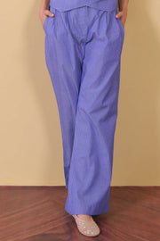 Soft Stripe Straight Trousers