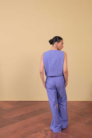 Soft Stripe Straight Trousers
