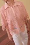 Blush Peach Cutwork Top