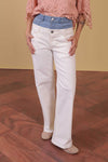 Two Tone Waistband Jeans