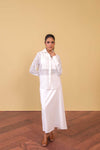 Lace Panel Pintuck Shirt