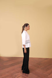 White Lace Panel Top