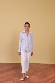 Classic Stripe Necktie Blouse