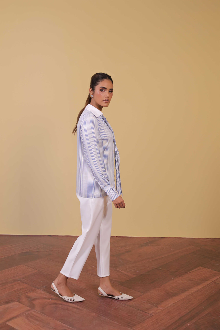 White Cropped Trousers