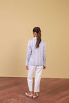 Classic Stripe Necktie Blouse