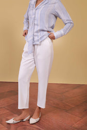 White Cropped Trousers