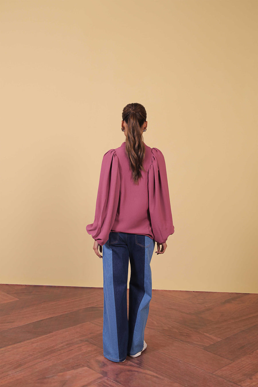 Plum Volume Sleeve Top