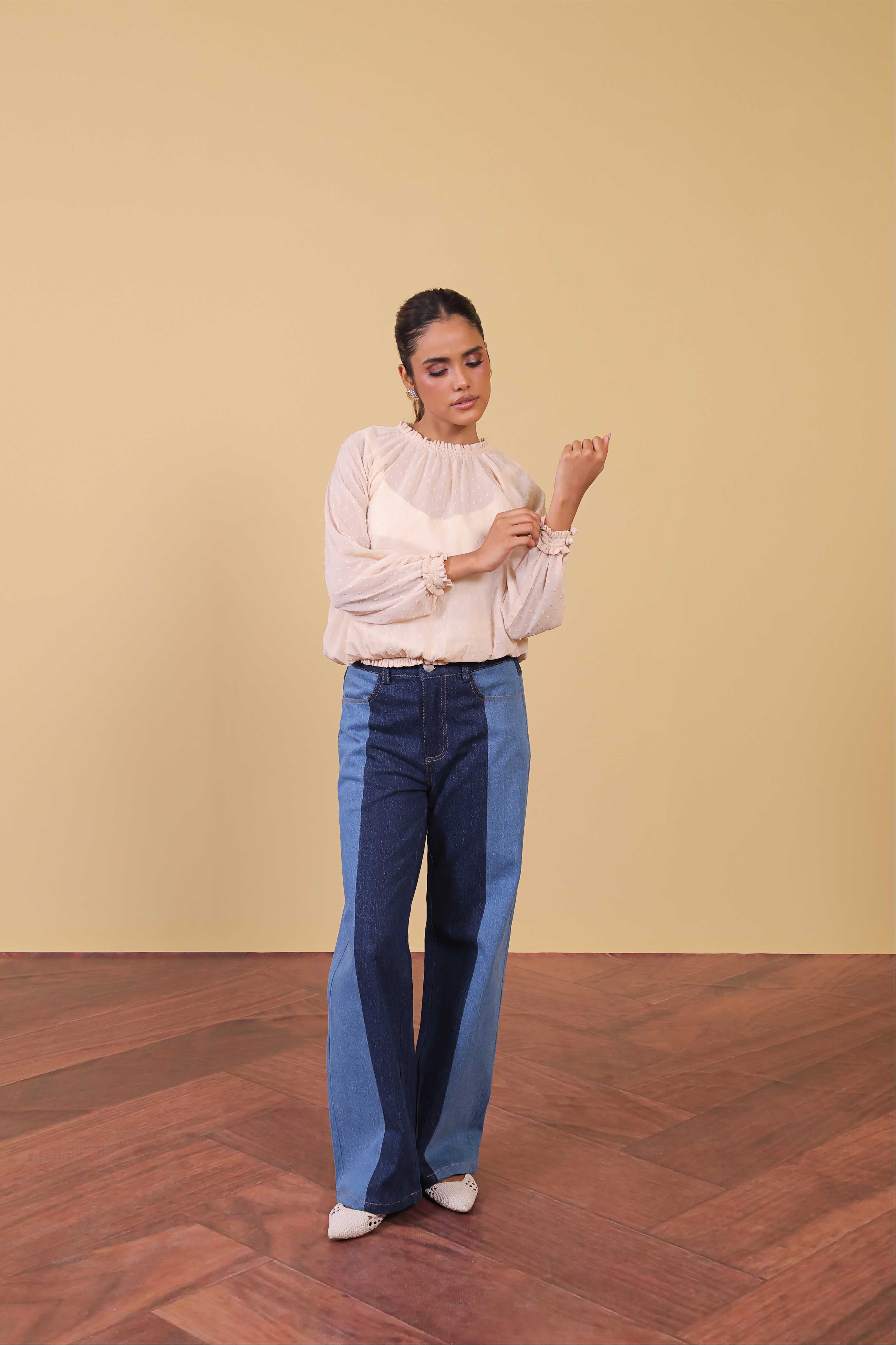 Dotted Organza Top