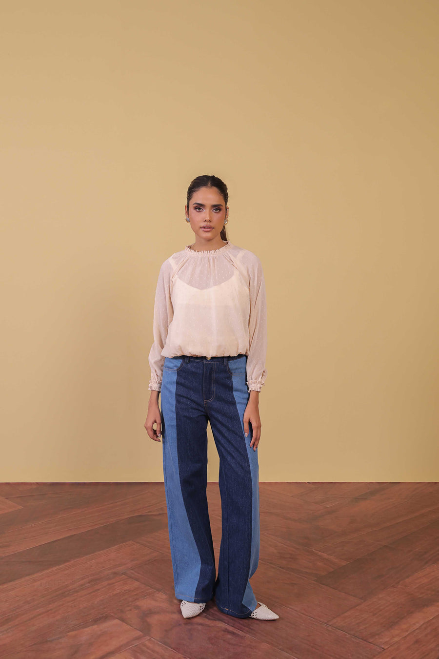 Dotted Organza Top