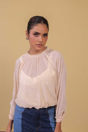 Dotted Organza Top