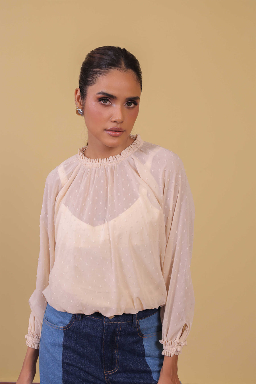 Dotted Organza Top