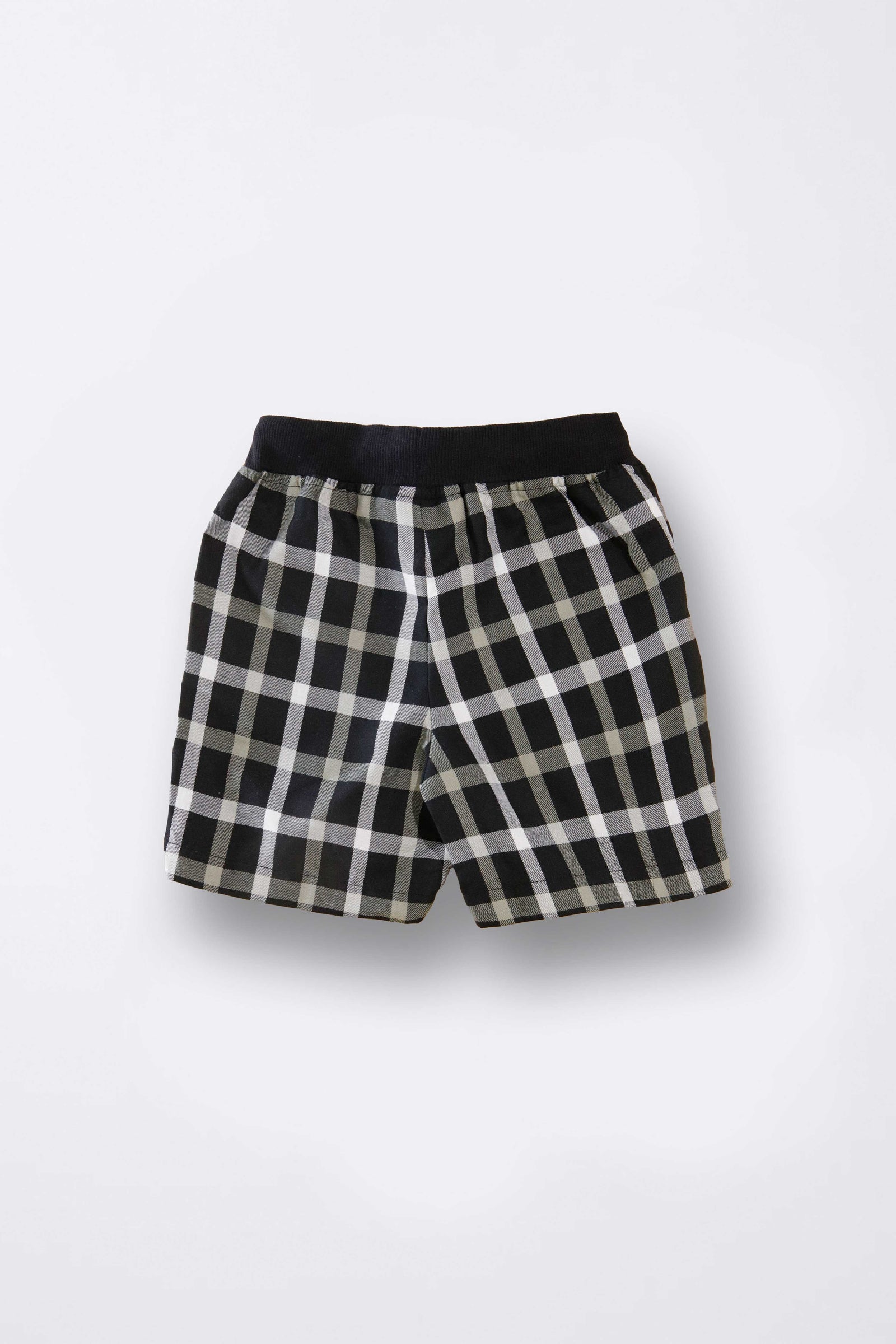 Black Checkered Shorts