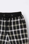 Black Checkered Shorts