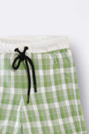 Green Checkered Shorts