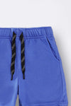 Blue Knit Shorts