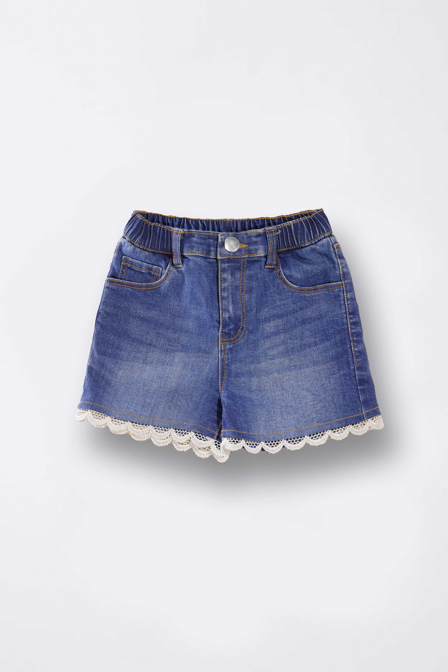 Lace Denim Shorts