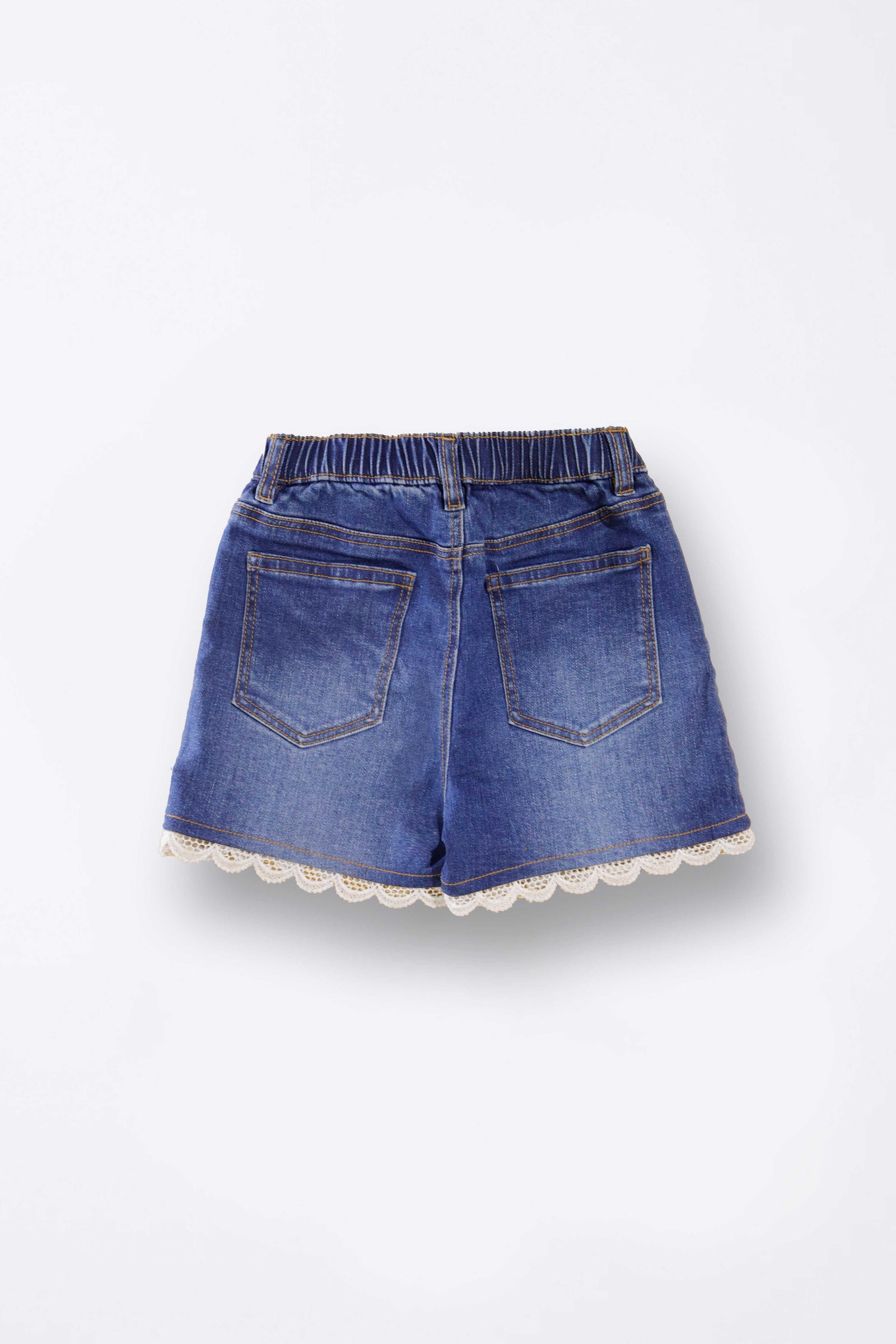 Lace Denim Shorts