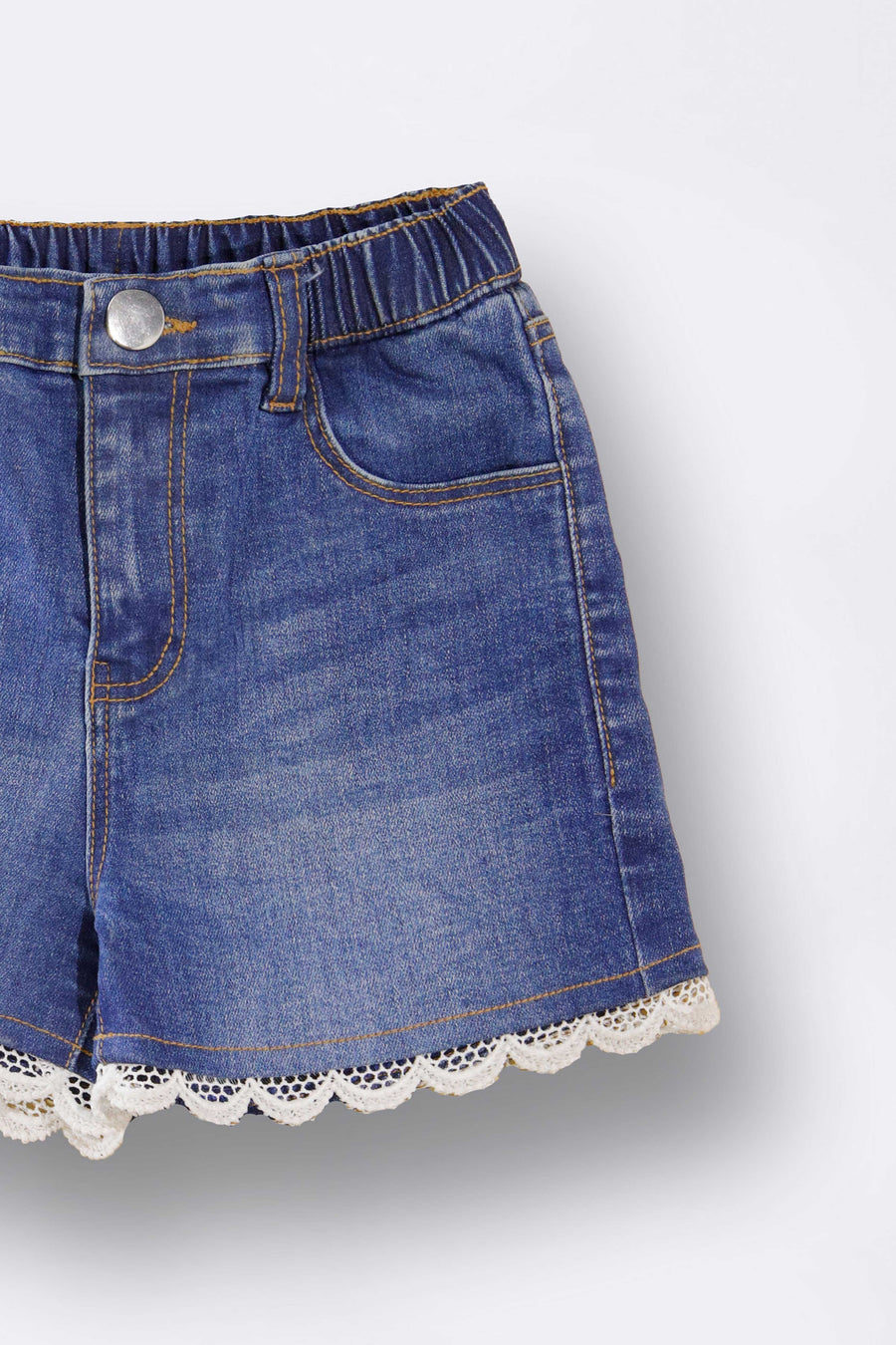 Lace Denim Shorts