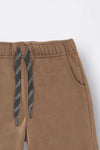 Brown Knit Shorts