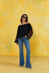 Embroidered Off Shoulder Blouse