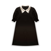 Midnight Lace Collar Dress