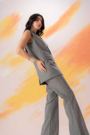 Grey Flared Trouser