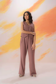 Pleated Woven Wide Leg Pants