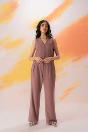 Pleated Woven Wide Leg Pants