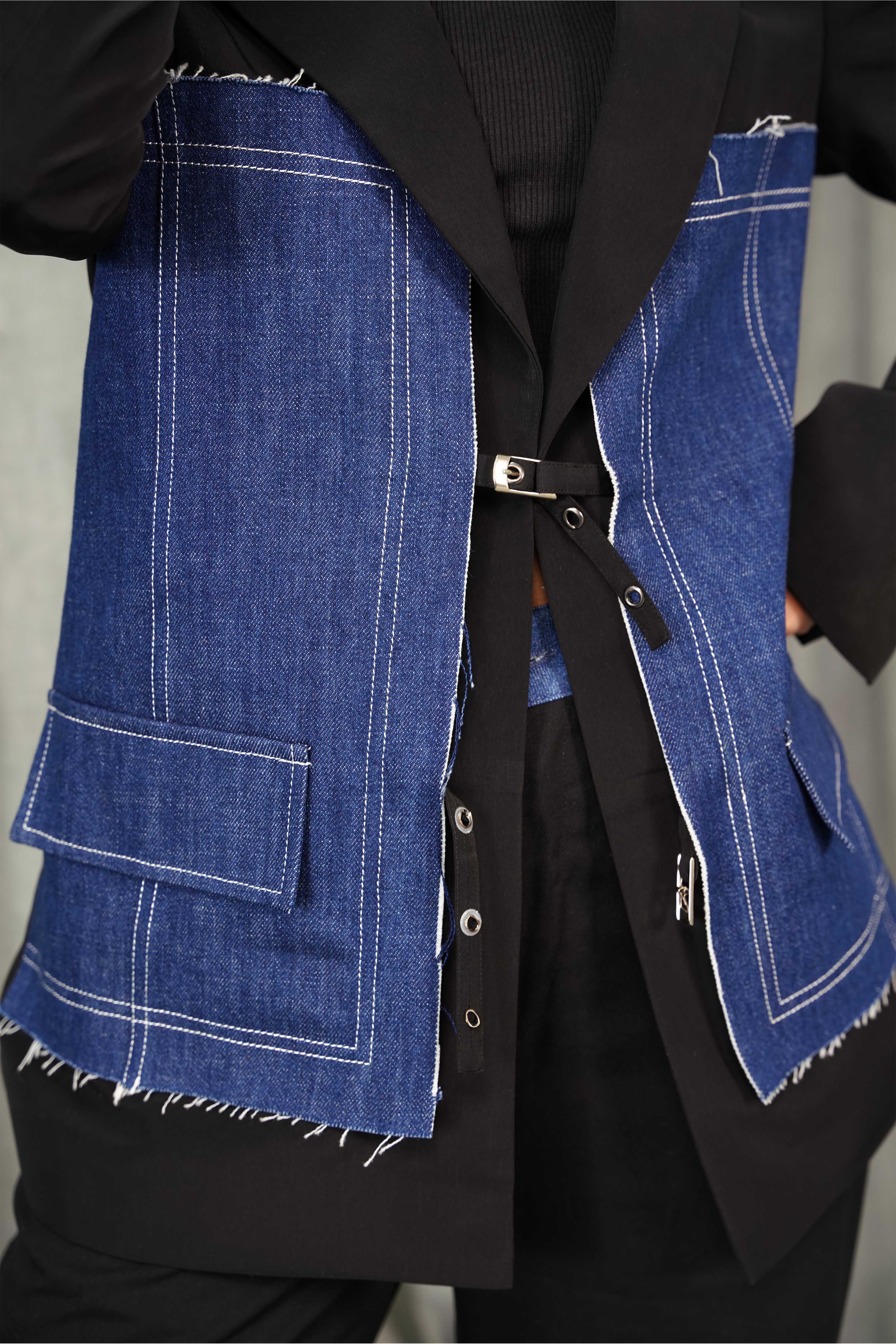 Denim Detail Blazer