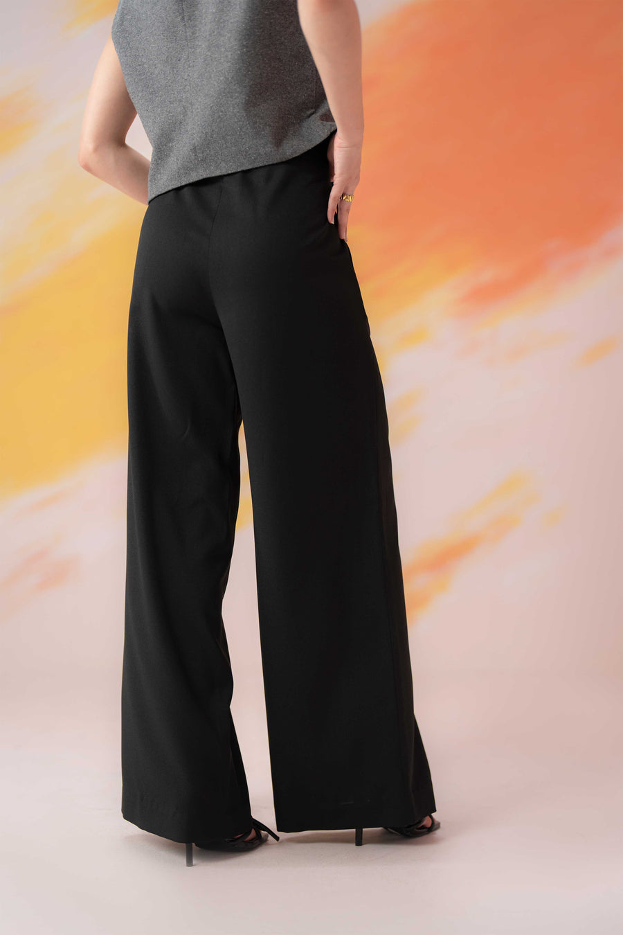 Black Flared Trouser