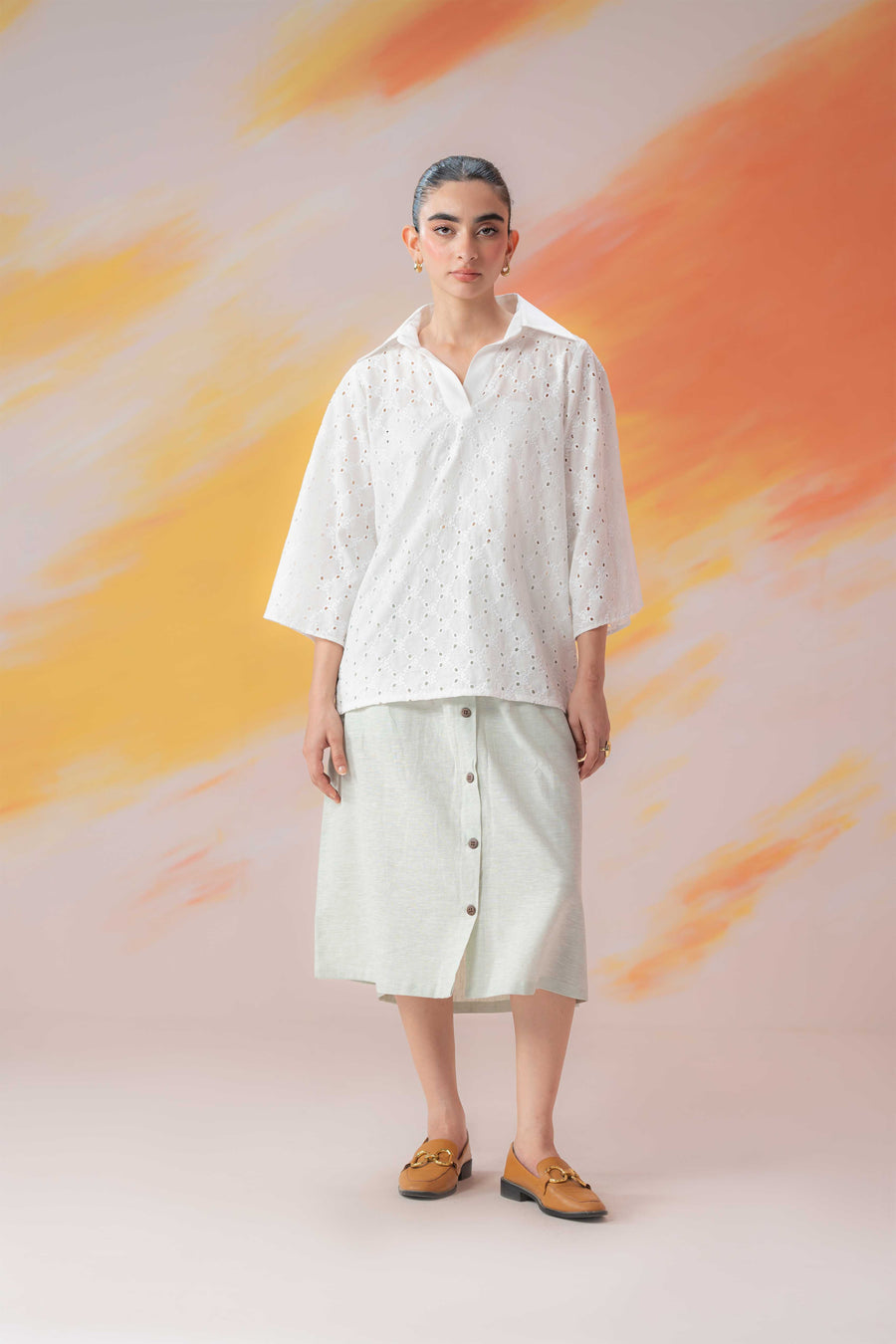 Oversized Broderie Shirt