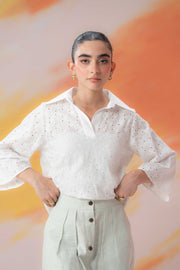 Oversized Broderie Shirt