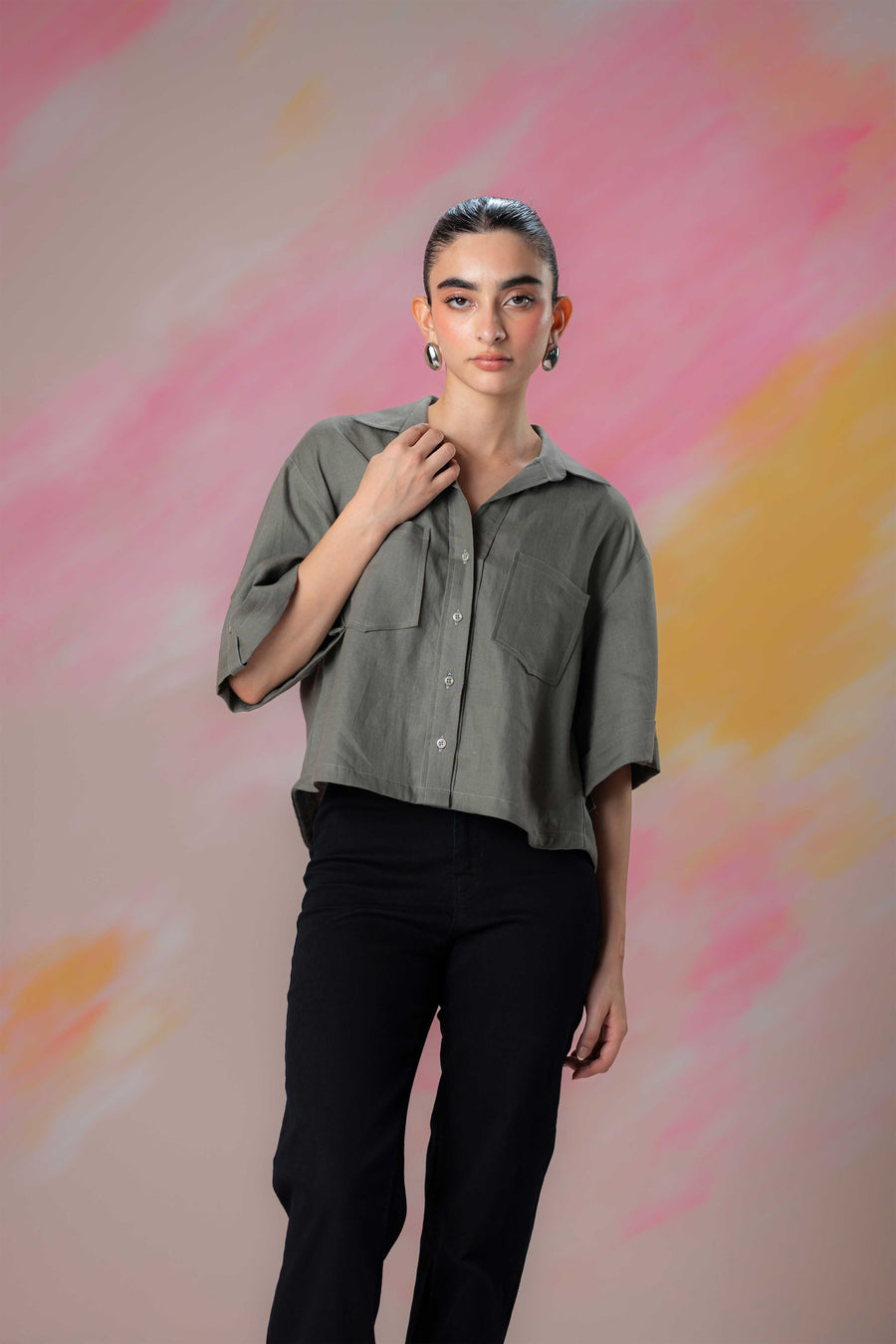 Relaxed Front Pocket Shirt