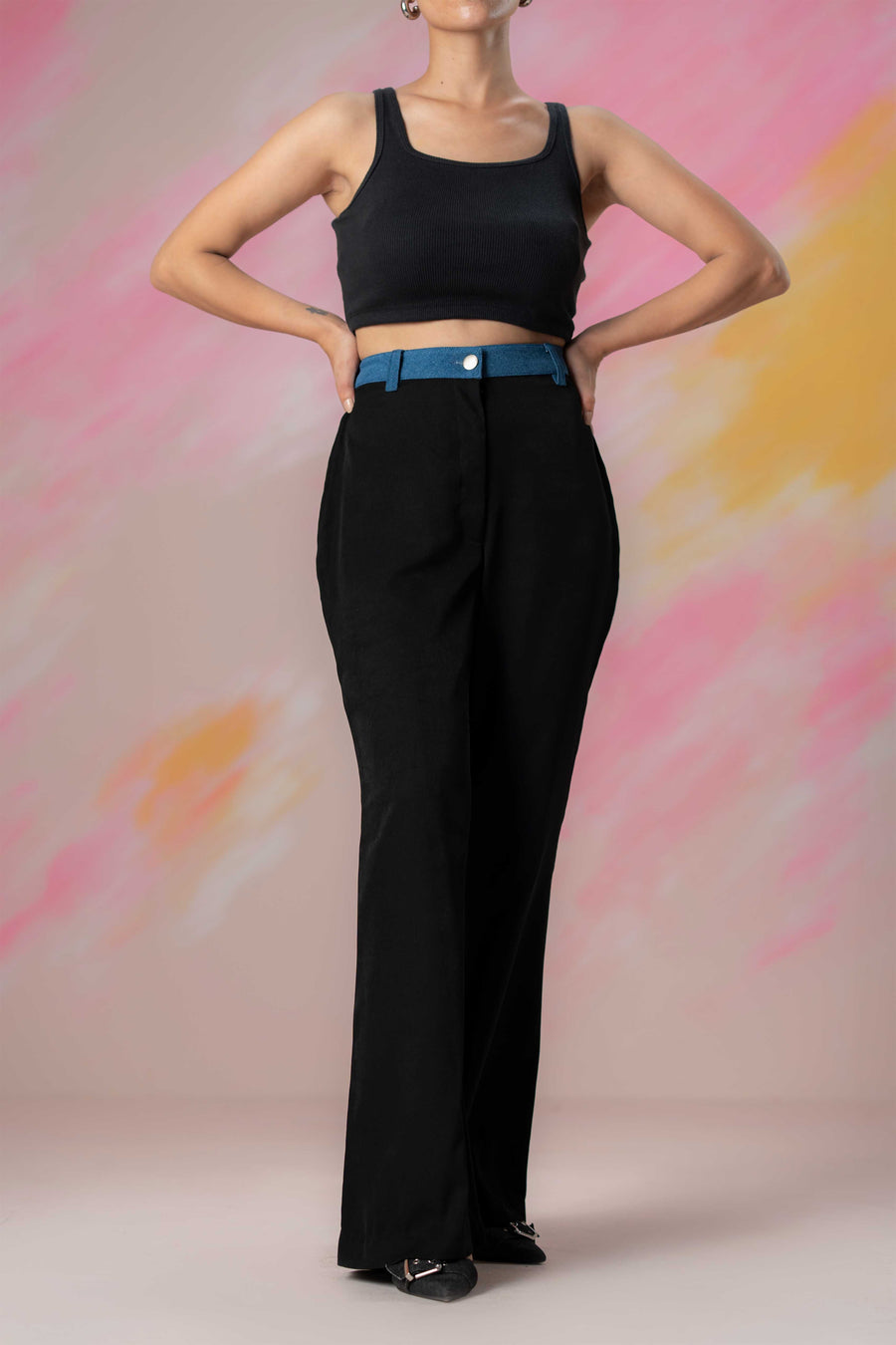 Denim Waist Trouser