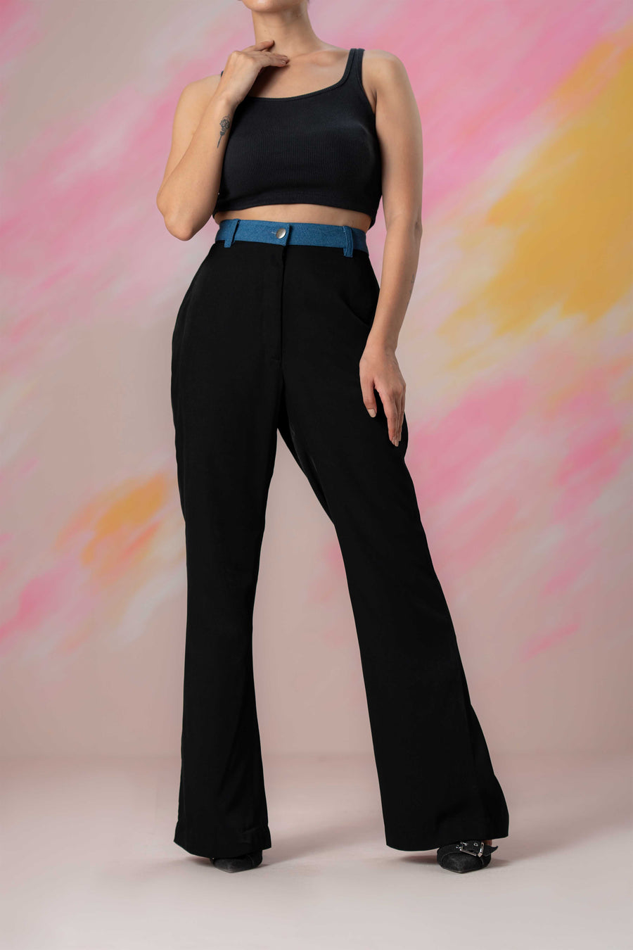 Denim Waist Trouser