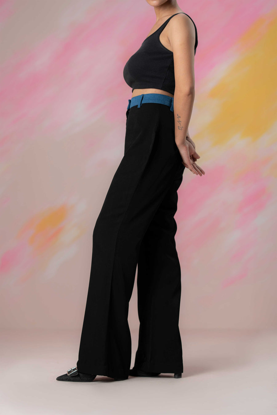 Denim Waist Trouser