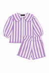 Pastel Stripe Peplum Set