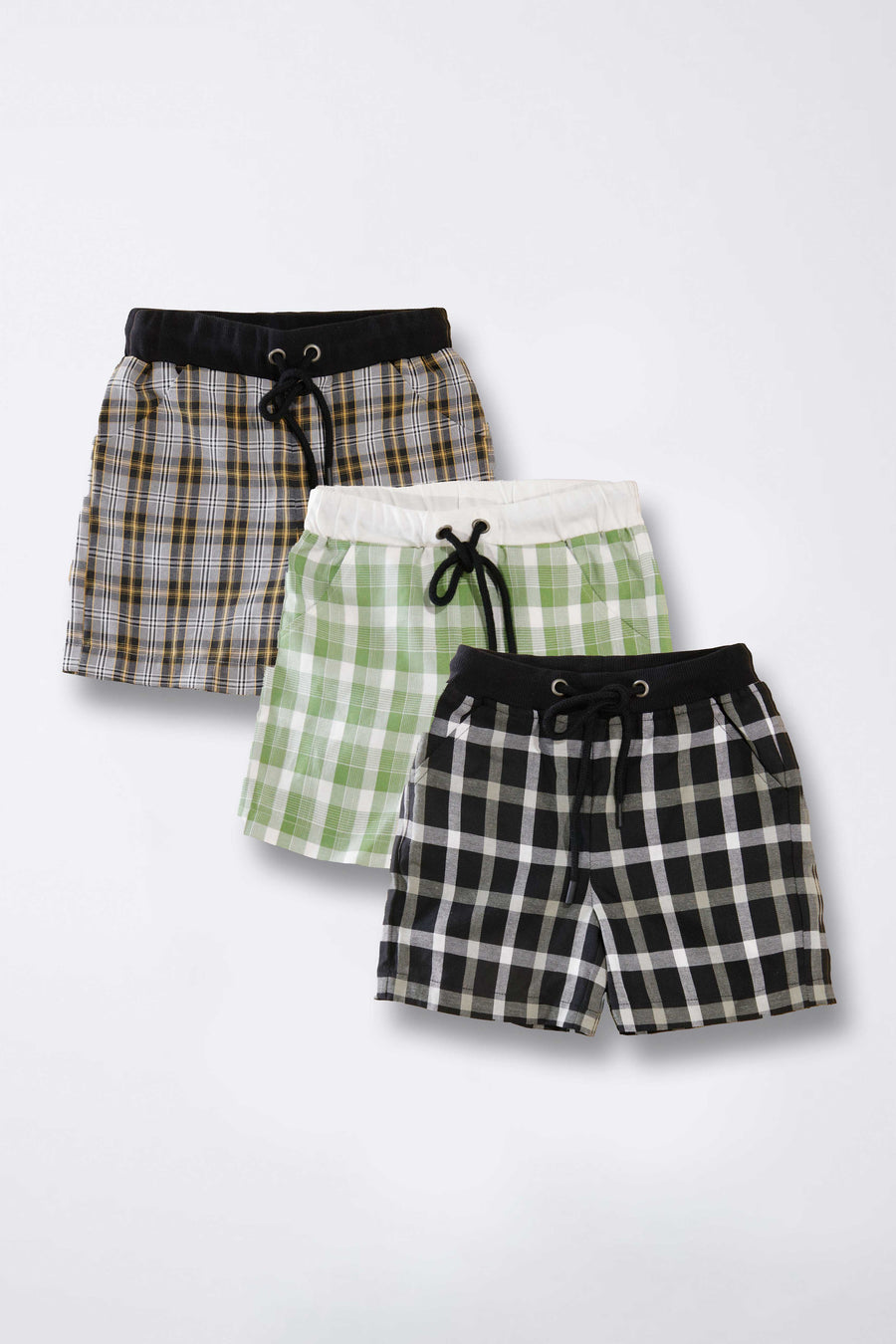 Pack of 3  Checkered Shorts