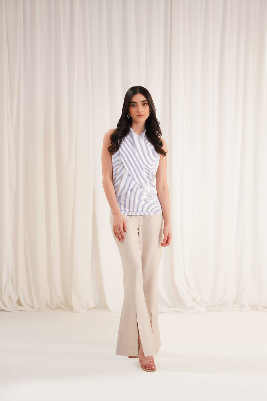 Front Slit Flared Trouser – 4andco - Main Image