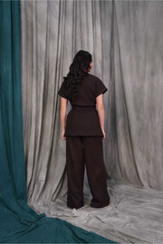 Elastic Waist Flared Trouser