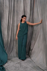 Green Wide Leg Trouser