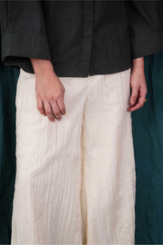 Cream Pleated Trouser